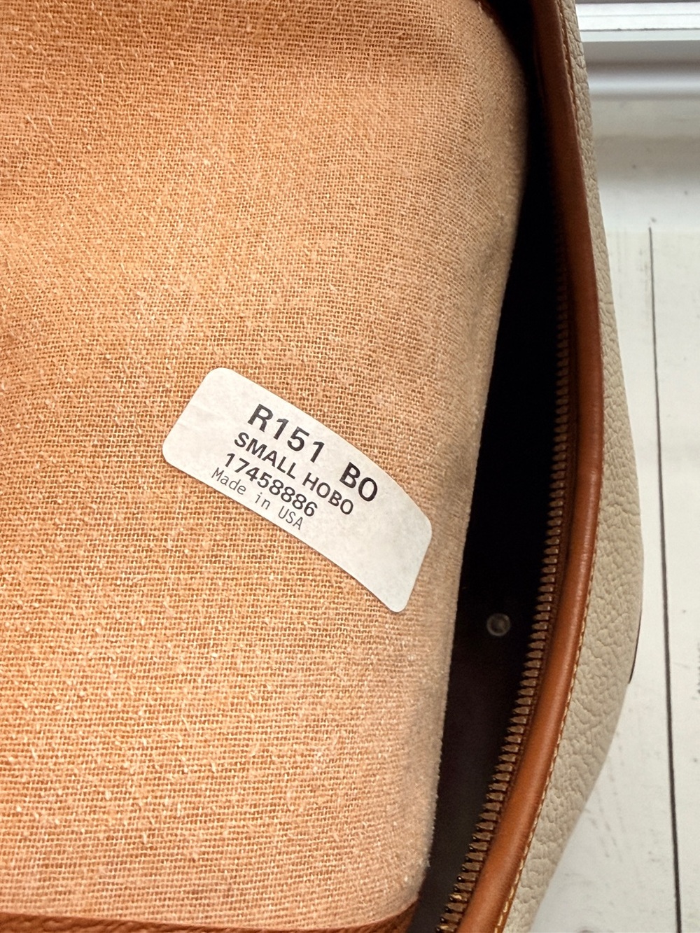 Dooney & Bourke | Vintage Cream & Tan All-Weather Pebbled Leather Shoulder Bag - Picture 10 of 16